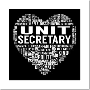 Unit Secretary Heart Posters and Art